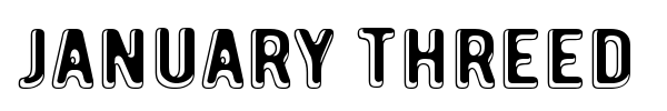 January Threed font preview